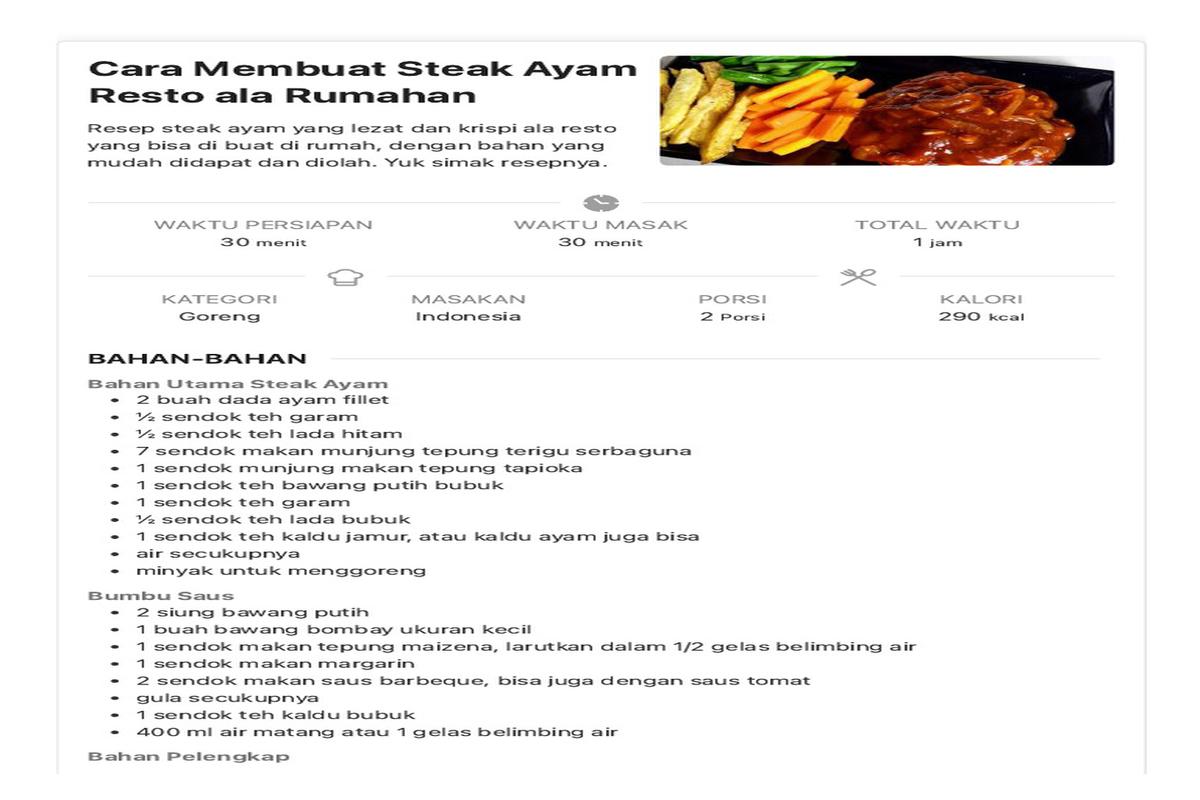 Cara Membuat Steak Ayam Rumahan yang Lezat